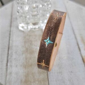 Thin Pop of Color Leather Cuff Bracelet